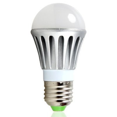 晶映照明LED節(jié)能燈220V護(hù)眼 3W 超亮貼片球泡燈 銀色螺旋口E27 加厚壓鑄鋁殼體散熱器臺燈光源B033暖白光:亞馬遜:家居裝修